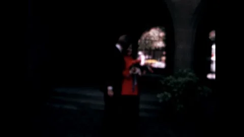 Sunny Ceremony Under the Arch Stock Footage 274200160