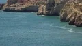 Sunny cliffs at Algarve coastline Portugal 4k or 4k+ Resolution