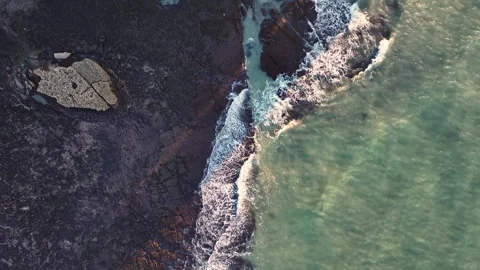 Sunny cliffs of Étretat Stock Footage 304883887
