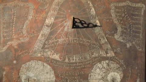 SUNNY CLOCK OF IGNAT MONUVIR (NEW CASTLE MUSEUM IN Grodno)11 Stock Footage 155226903