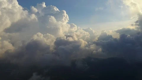 Sunny clouds flight over samui island landscape aerial panorama 4k thailand Stock Footage 114062615