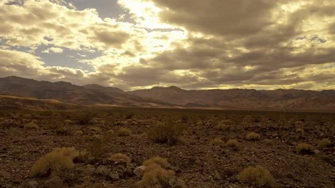 Sunny cloudy sky in death valley Stock Footage 74096519