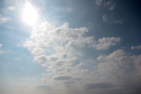 Sunny cloudy sky Foto stock