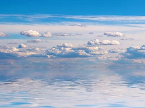 Sunny cloudy sky Stock Photos