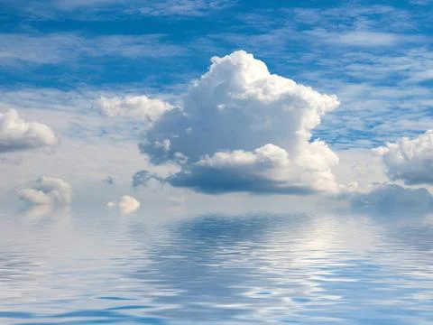Sunny cloudy sky Stock Photos