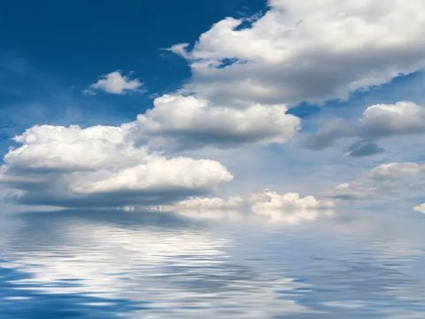 Sunny cloudy sky Stock Photos
