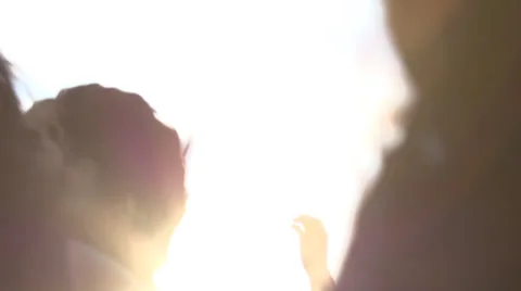 Sunny Crowd Long Stock Footage 30728122