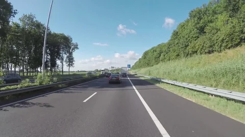 Sunny day on the highway Video stock 83499528