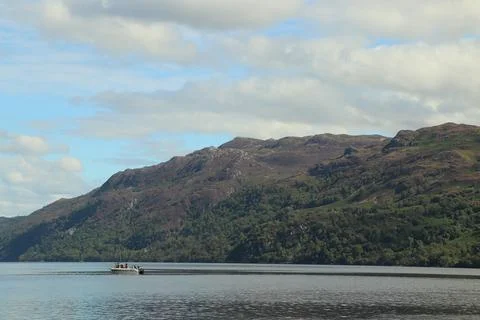 A sunny day on Loch Ness Stock Photos