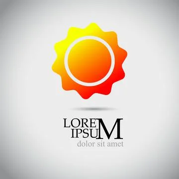 Sunny day. The logo is a simple sun. Vector illustration Stock Illustration