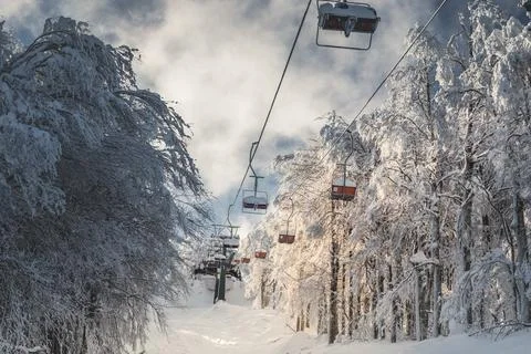Sunny day in the mountains Stock Photos