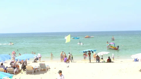 Sunny day of Nai Harn beach on a south of Phuket Island Video stock 149515853