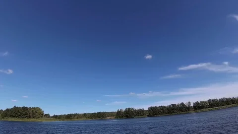 A sunny day on the river Stock Footage 95135146