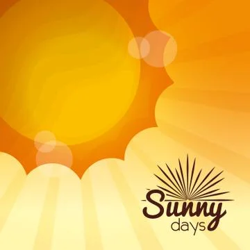 Sunny days card Illustrazione stock