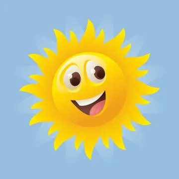 Sunny face Stock Illustration
