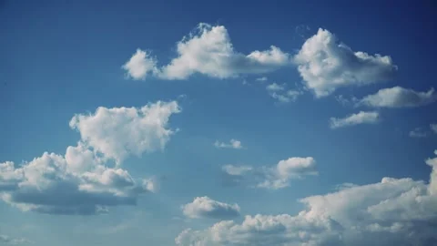 Sunny Flying Clouds, Time Lapse Stock Footage 242196547