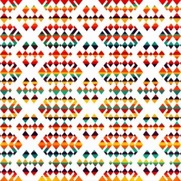 Sunny geometric seamless pattern Illustrazione stock