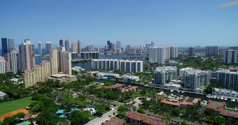 Sunny Isles on the bay Stock Footage 156525698