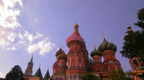 Sunny Moscow kremlin time lapse Stock Footage 32502191