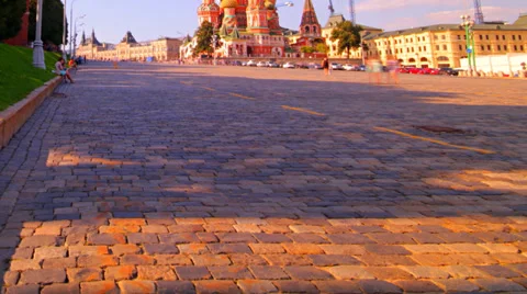Sunny Moscow kremlin time lapse Stock Footage 32503017