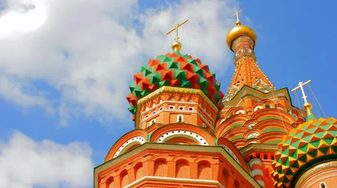 Sunny Moscow kremlin time lapse Stock Footage 32503384