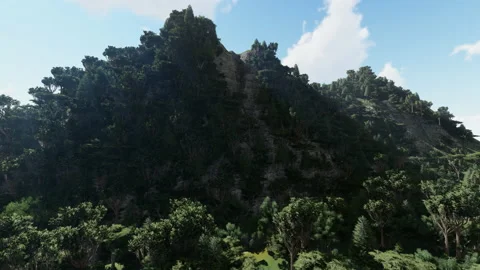 Sunny mountain cliff, 4K Stock Footage 205842895