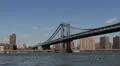 Sunny NYC Downtown Skyline Manhattan Bridge, New York City Residential Buildings HD Footage