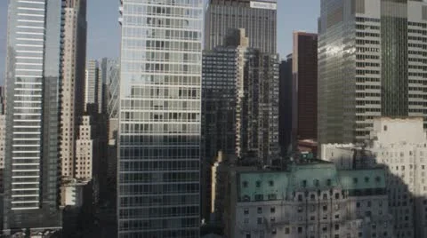 Sunny NYC sky scraper timelapse with pull out HD Video stock 10831381