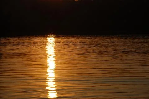 Sunny path on the water. Stock Photos