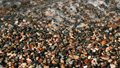Sunny pebbles beach Stock Footage 104957024