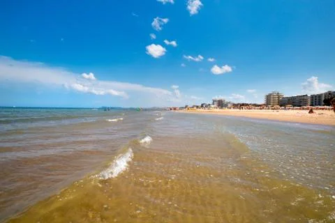 Sunny Rimini beach Stock-Fotos