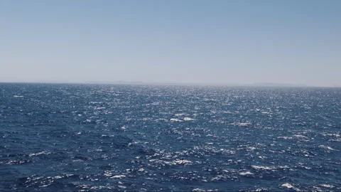 Sunny sea view from ship Stock Footage 240313573