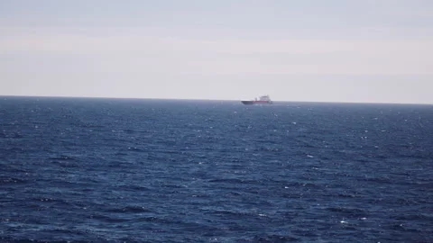 Sunny sea view from ship Stock Footage 240313610