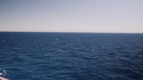 Sunny sea view from ship Stock Footage 240313682