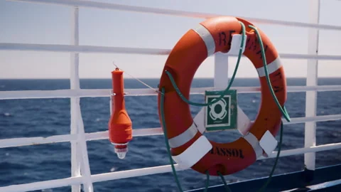 Sunny sea view from ship Stock Footage 240313699