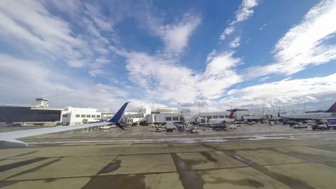 Sunny Seattle Takeoff Stock Footage 71109741