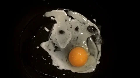 Sunny side up egg frying on a pan Video stock 72102247