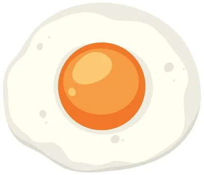 Sunny Side Up Egg Illustration Stock Illustration