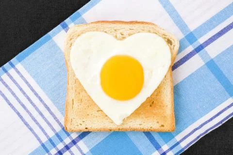 Sunny-side up egg. Stock Photos
