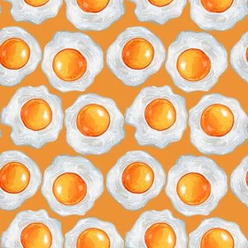 Sunny side up egg seamless pattern. Sunny side up egg seamless pattern Cop... Stock Photos