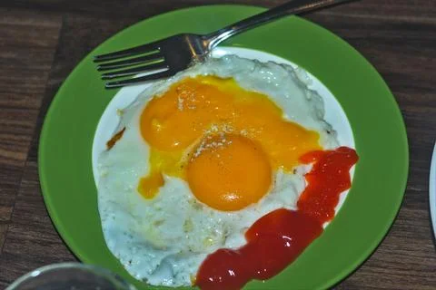 Sunny side up eggs Stock-Fotos