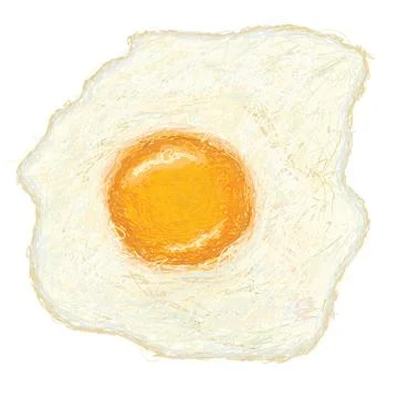 Sunny side up fried egg Stock Illustration