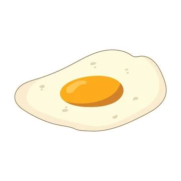 Sunny Side Up Fried Egg Vector Illustration Stock Illustration