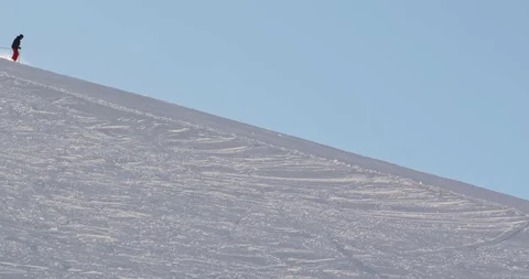 Sunny Skiing Day Stock Footage 129539763