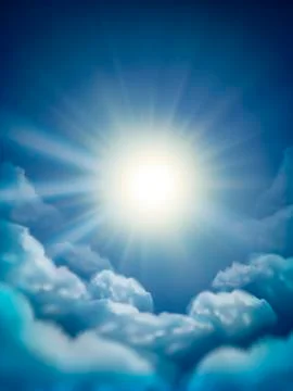 Sunny sky background Illustrazione stock