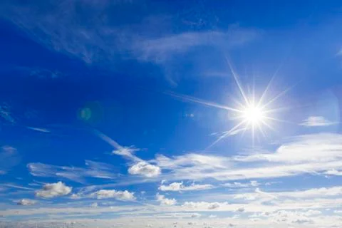 Sunny sky background Stock Photos