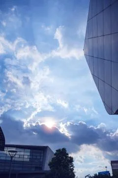 Sunny sky for background Stock Photos