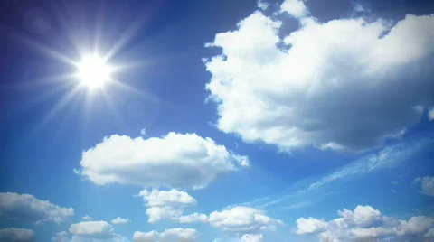 Sunny sky with clouds - part 2/2 Stock Footage