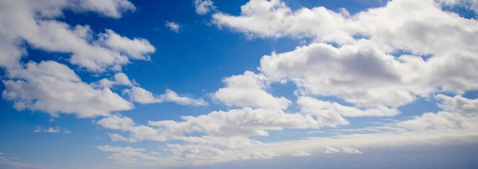 Sunny sky. Cloudscape Background. Close up of clouds Stock Photos