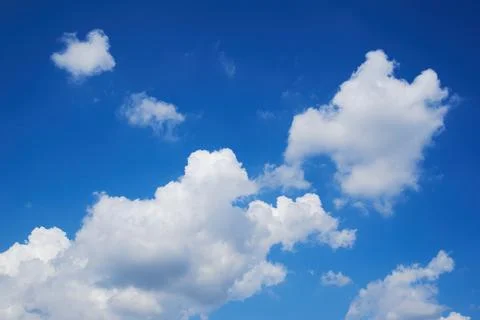 Sunny sky. Cloudscape Background. Close up of clouds Stock Photos